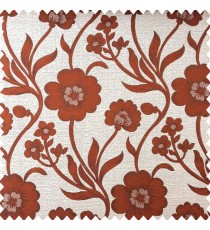 Brick brown and cream color beautiful natural Helianthemum scoparium flower texture finished background polyester main curtain